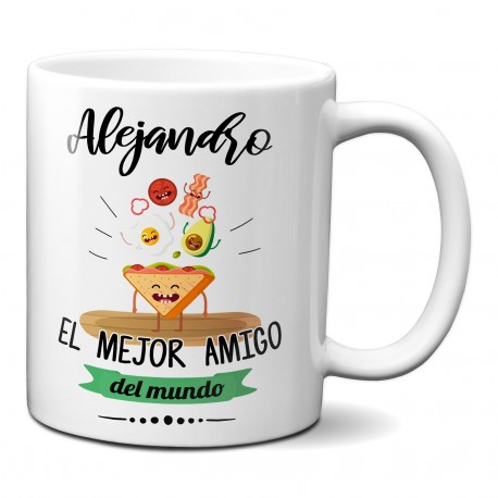 Taza para mejor amigo con nombre personalizado