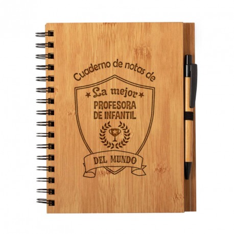 cuaderno libreta profesora de infantil