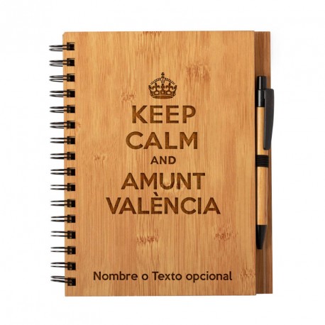 Cuaderno Keep Calm Amunt València personalizado con nombre