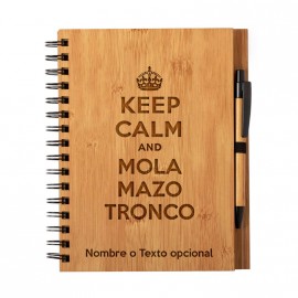 Cuaderno Keep Calm Mola mazo tronco personalizado con nombre