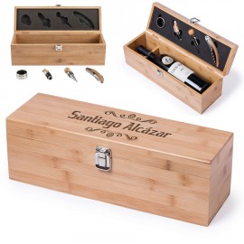 Set de vino personalizado caja botella 